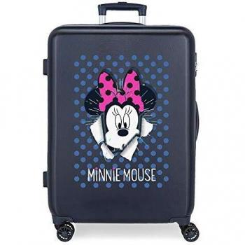 Disney Minnie Sunny Day Maleta Mediana Azul 48x68x26 cms Rígida ABS Cierre combinación 70L 3,7Kgs 4 Ruedas Dobles