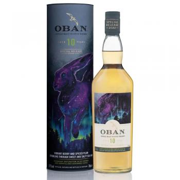 Whisky Single Malt Oban Special Release 10 Años 70 cl, Escocia, 10 años de envejecimiento, edición especial 2022, incluye estuche