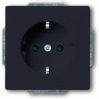 Toma de corriente Schuko Busch-Jaeger 20 EUCKS-81 con protección infantil, color antracita brillante