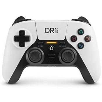 Controlador Inalámbrico DR1TECH ShockPad II para PS4/PS3 y PC/iOS - Joystick Gaming Next-Gen con Touch Pad Capacitivo y Doble Vibración (Blanco)