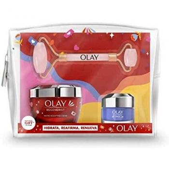 Olay Set De Regalo Regenerist Crema De Día + Retinol24 Crema Mini De Noche, Face Roller, 1 Kit