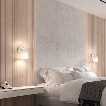 Aplique de pared NEMO E27 40W IP20 Acero Sintético Marrón Interior