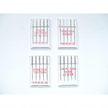 Sewing Machine Needles for Jersey/Leather / Stretch and Jeans / 5 of Each / 20 in Total