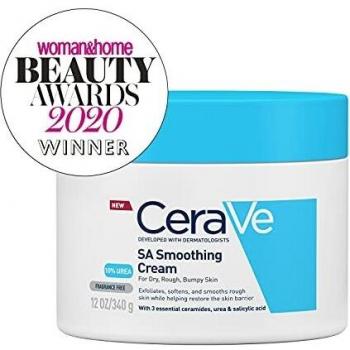 CeraVe SA Smoothing Cream for Rough and Bumpy Skin 340 g with Salicylic Acid and 3 Essential Ceramides