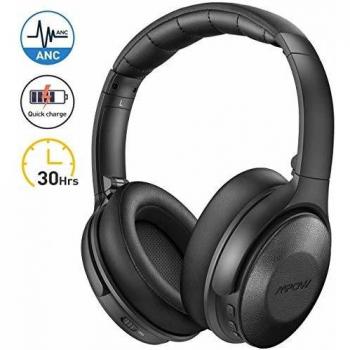 Mpow H17 Auriculares con Cancelación de Ruido, Cascos Bluetooth Diadema con Carga Rápida, 40 Hrs de Juego, Cascos Cancelación Ruido, Auriculares Diadema Bluetooth con Micrófono para TV/Móvil/PC