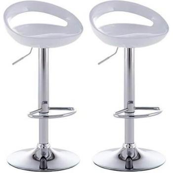 vidaXL 2X Taburetes Bar 2 Piezas Plástico Negro Silla Asiento Comedor Cocina