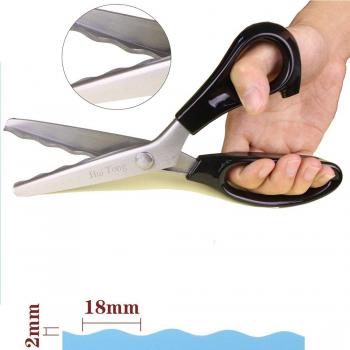Hui Tong Fuerte y afilado tijeras zig zag para tela,Serrado y Festoneado tijeras dentadas,3/5 / 7mm total 6 especificaciones