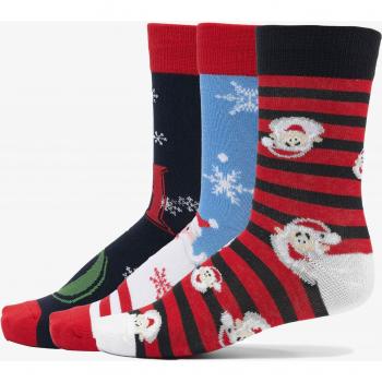 Urban Classics Unisex Santa Ho Christmas Socks 3-Pack - Multicolor