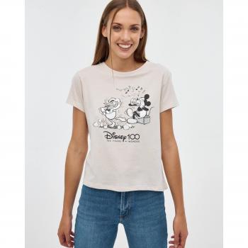 Camiseta de mujer de manga corta y cuello redondo con estampado de licencia de Disney INSIDE