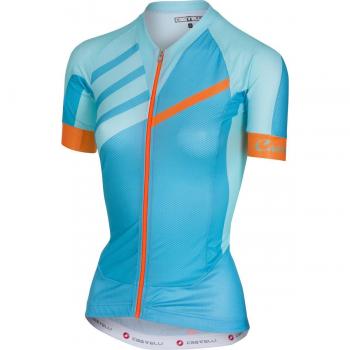 Castelli Maillot De Ciclismo De Manga Corta Para Mujer 2018 Aero Race Sky Azul-G