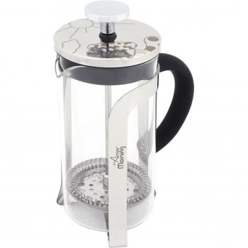 Cafetera y tetera de prensa francesa Any Morning, vidrio borosilicato, filtro de acero inoxidable, 600 ml, resistente al calor, 2 tazas