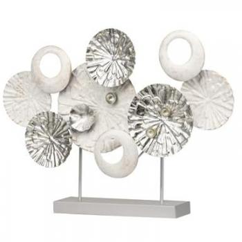 Figura de Metal Decoración Hogar Champán 66x48,9x8,3 cm Alta Calidad
