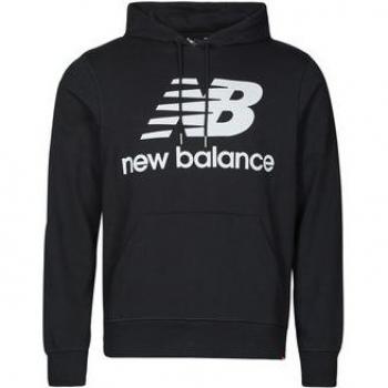 New Balance Men's Essentials Stacked Logo Black Hoodie - XL