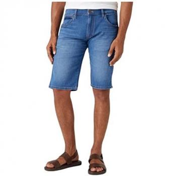 Bermuda Wrangler Colton de Algodón y Elastano - Azul Regular Fit