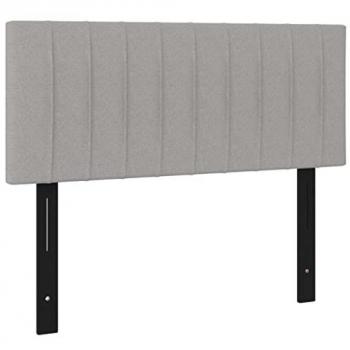 Cabecero de tela gris claro 100x5x78/88 cm Vidaxl