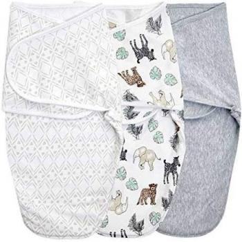 Aden + Anais Essentials Easy Swaddle - Set de 3 Mantas Envolventes para Bebés (4-6 meses)