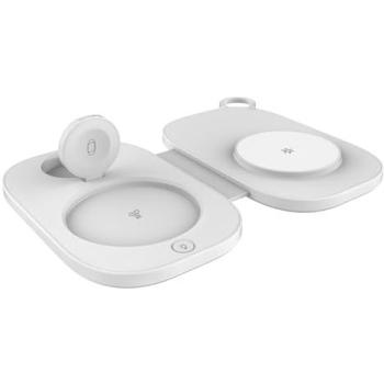 Cargador Inalámbrico Magnético 3 en 1 Celly MagSafe 15W Blanco