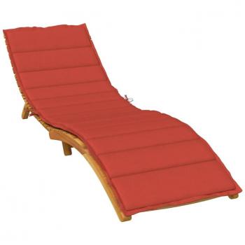 Cojín para tumbona tela 200x70x4 cm Color Antracita melange, Gris claro melange, Gris oscuro melange y Rojo melange - Cojín Decorativo de Asiento para muebles de salón