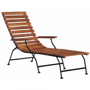 vidaXL Outdoor Deck Chair Solid Acacia Wood