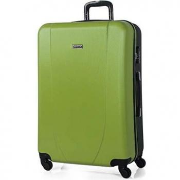 ITACA - Maleta de Viaje Grande XL Rígida 4 Ruedas Trolley 75 cm de ABS. Práctica Cómoda y Ligera. Gran Capacidad Bonito Diseño. Estudiante y Profesional. 711, Color Pistacho-Antracita