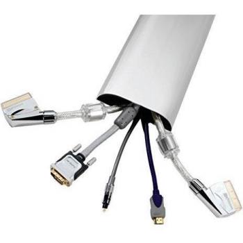 VCM Lago 50 Silber-Sistema de canaleta de Cables, Color Plata, Aluminio