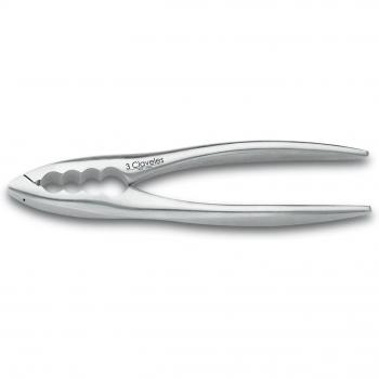 Cascanueces Profesional de Acero Inoxidable Forjado 3 Claveles, Plata, 17 cm