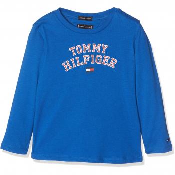 Tommy Hilfiger Essential Hilfiger tee L/s, Camisa Manga Larga para Niños, Azul