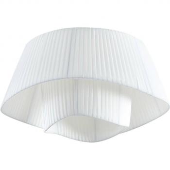 Plafón de techo Lindby Eryndor, moderno, blanco, textil, diámetro 47 cm, casquillo E27