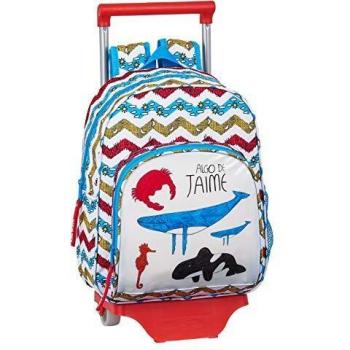 MOCHILA ESCOLAR CON CARRO SAFTA ALGO DE JAIME OCEAN 330X140X420 MM