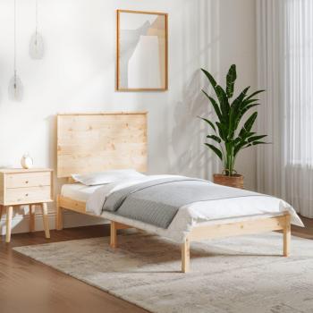Cama de madera maciza de pino 90x200 cm