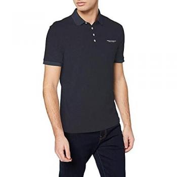 Armani Exchange Men's Short Sleeve Stretch Cotton Polo Shirt - Navy, Size L
