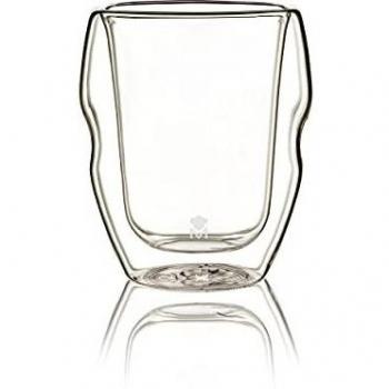 Set de 2 Vasos Bajos Doble Pared Borosilicato Mixology MasterPro 380 ml Transparentes