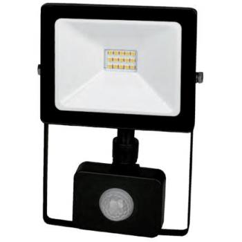 Proyector LED Extraplano IP65 con Sensor de Presencia y Crepuscular 30W 6500K 120º 230V Negro