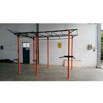 Rig/Jaula Estructura Autoportante Crossfit Fitness Aparato Barras Para Levantamiento de Peso Arancione/Nero Talla:2 Moduli-Misure 240cm