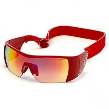 Guess Women's Sunglasses GU7661 Shiny Red One Size with Mirrored Lenses