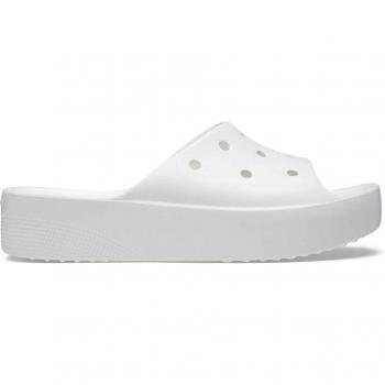 Chanclas de mujer Classic Platform Slide Crocs - Color blanco - Talla 38-39
