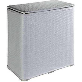 Cesto de Ropa Blanca Wanda, 65 L con Tapa y Diseño para Óptima Circulación de Aire