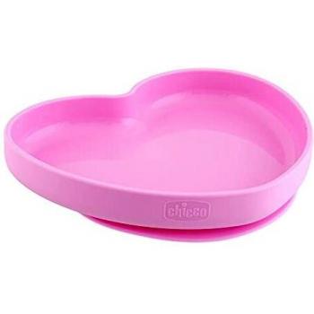 Chicco Take Eat Easy Plato Corazón de Silicona Rosa 9M+