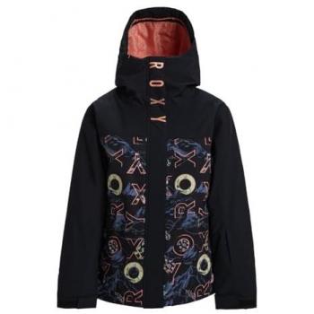 Roxy Chaqueta Galaxy Roxy - Chaqueta de mujer Galaxy Roxy, True Black Summit, Estándar para Mujer