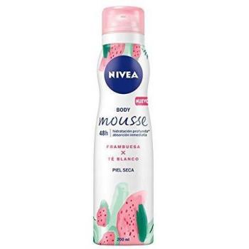 NIVEA loción corporal en mousse frambuesa y té blanco piel seca spray 200 ml