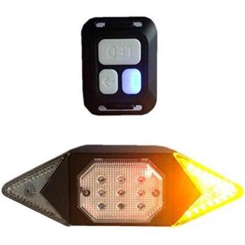Excras Luz Trasera para Bicicleta Recargable USB - IPX4 Impermeable Control Remoto Inalámbrico Luz Trasera para Bicicleta Luces Direccionales Luces Intermitentes Direccionales