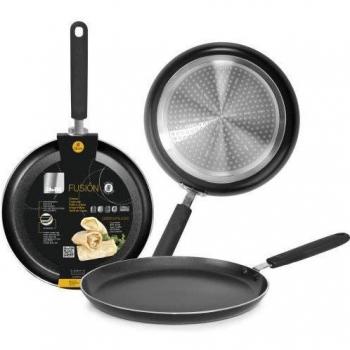 Sartén Crepera Ibili Fusión 22 cm, antiadherente, apta para todo tipo de cocinas, incluye mango ergonómico y es fácil de limpiar