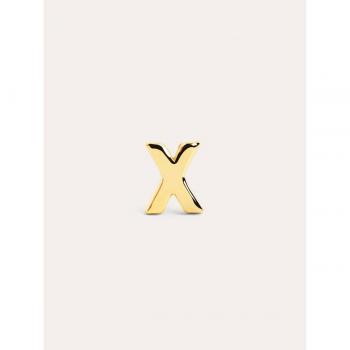 Pendiente Suelto de Plata bañado en Oro con Inicial X