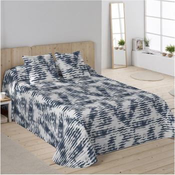 Colcha Bouti Estampada SANDAL - Microfibra Extra Suave - Incluye Colcha Bouti + 1 Funda de Cojín - Fabricado en España - WAVES BLUE - Cama 90/135/