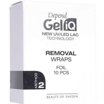 Gel IQ Removal Wraps Foil - Nail Polish Remover Bands, 10 Count