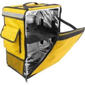 Mochila Isotérmica Amarilla 42 Litros 35x49x25cm para Picnic, Camping y Entrega de Alimentos - CityBAG