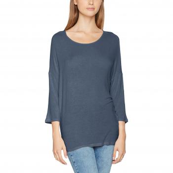 PIECES Pcmusthave 3/4 Top Noos, Camisa Manga Larga para Mujer, Azul