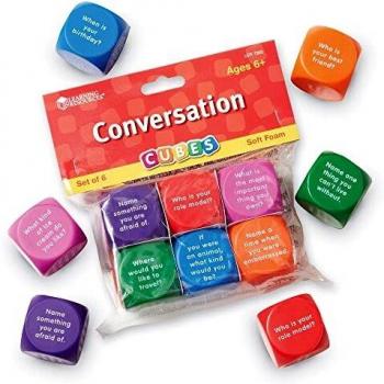 Cubos de Conversación Learning Resources 6U - Cubos para contar historias, juegos educativos para niños a partir de 6 años, amplía el vocabulario