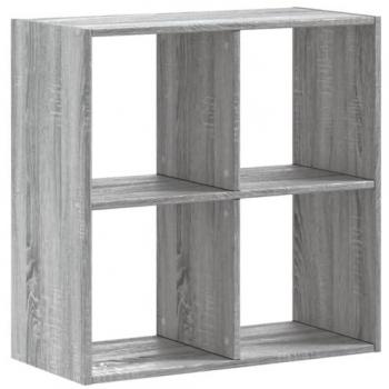 Librería Sonoma gris 68,5x32x68,5 cm madera multicapa