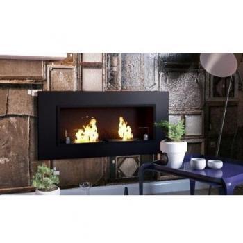 Biocamino Ultra Clásico 7KW con Vetro Negro 110x54x15 cm FD30